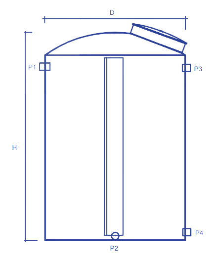 planos tanque de almacenamiento vertical para agua potable